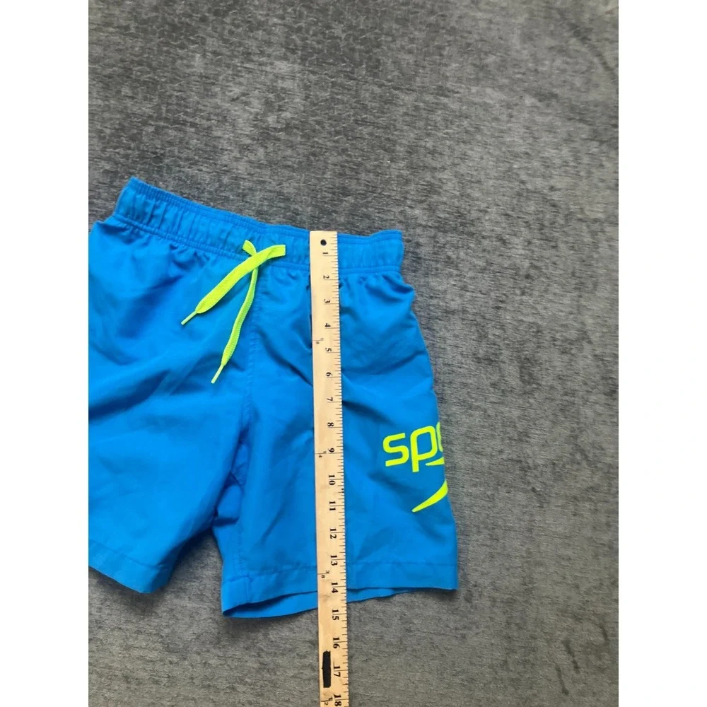 Speedo Volley Board Shorts Boys Medium Blue Swimwear Beach Wear Logo Drawstring